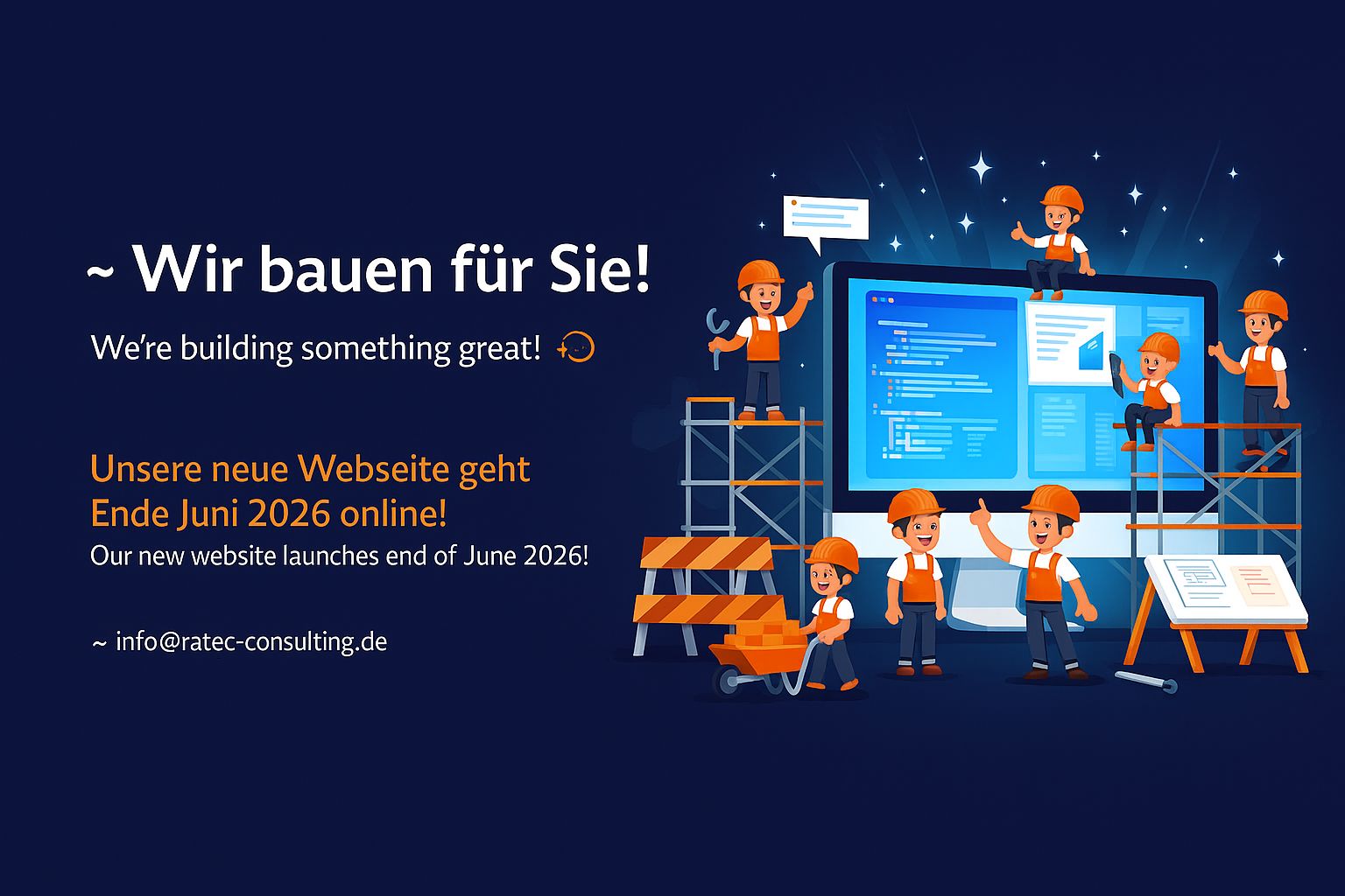 Wir bauen unsere neue Webseite – Coming Soon
